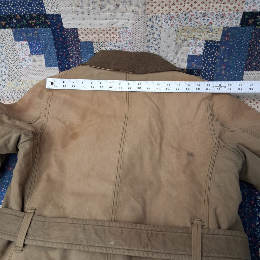 True Vintage 1940 WWII US Army M1938 Mackinaw Jeep Coat With Belt Wool Lined - Picture 15 of 16